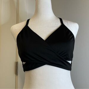 VICTORIAS SECRET PINK Black Wrap Bralette - Size M